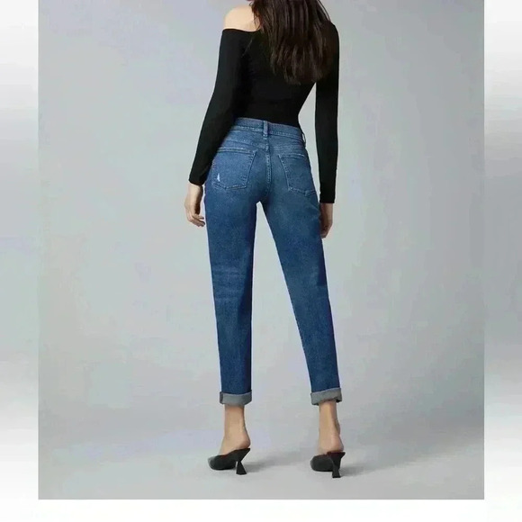 DL1961 Riley Boyfriend Straight Jeans Stretch Size 27 - Picture 3 of 9